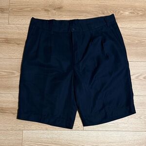 Men's Classic Navy Pleated Shorts